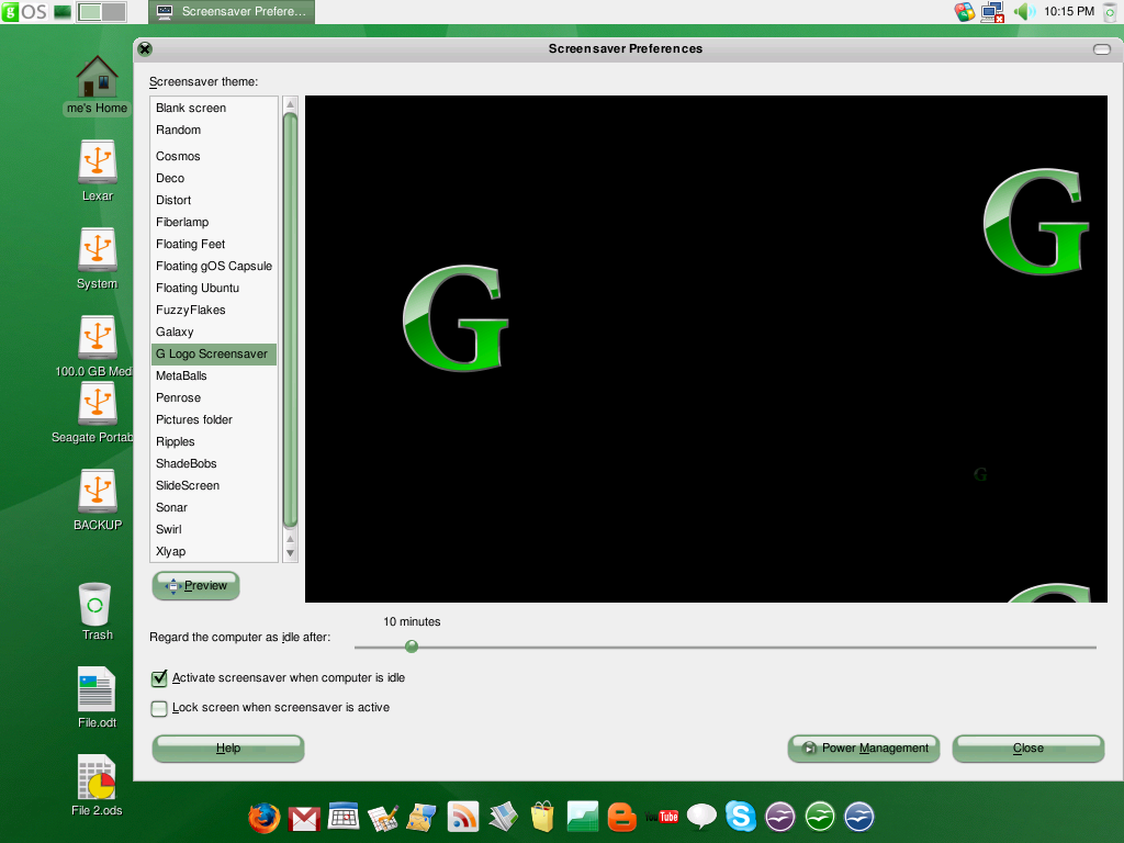 gOS 3.1 Screensavers